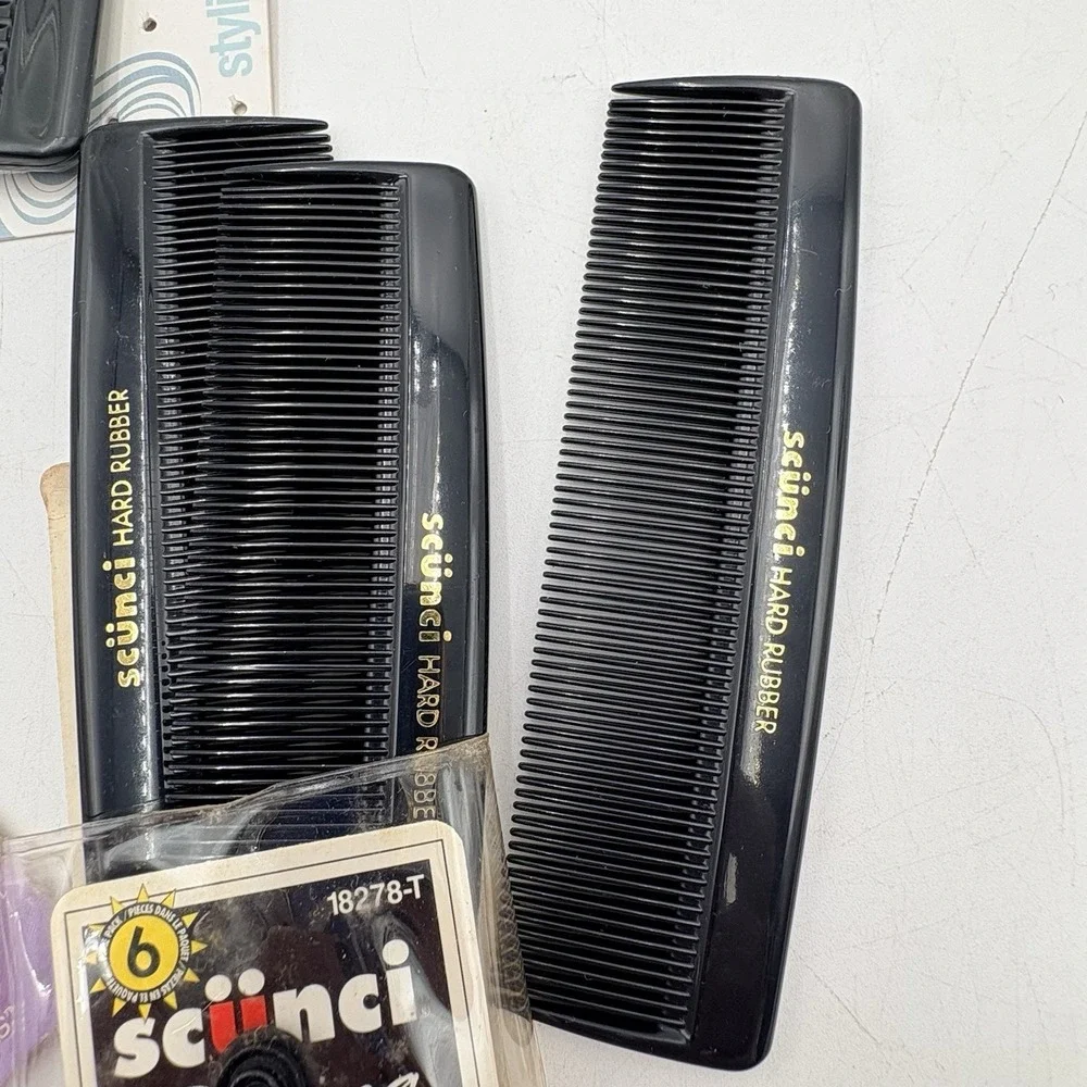Vintage 90s Y2K Comb Lot Conair‎ Scunci Mens Grooming NOS USA